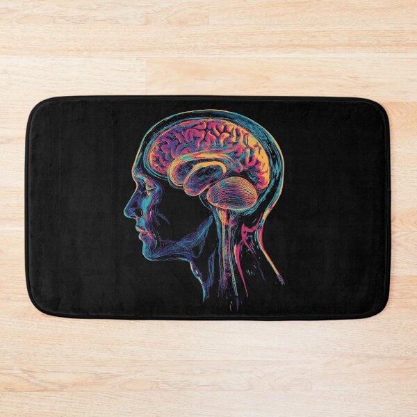 Item preview, Neon MRI Brain Anatomy Illustration designed and sold by Retro Travel Design.