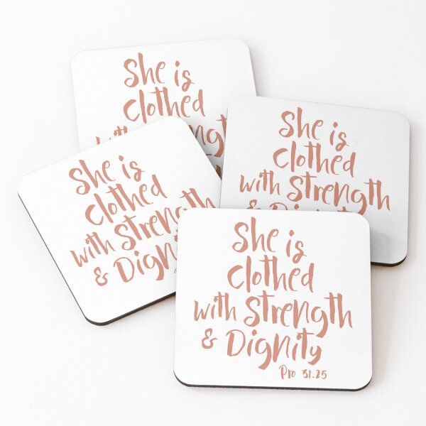 Item preview, She Is Clothed With Strength And Dignity Proverbs 31 25 Blush designed and sold by amazingjoy.