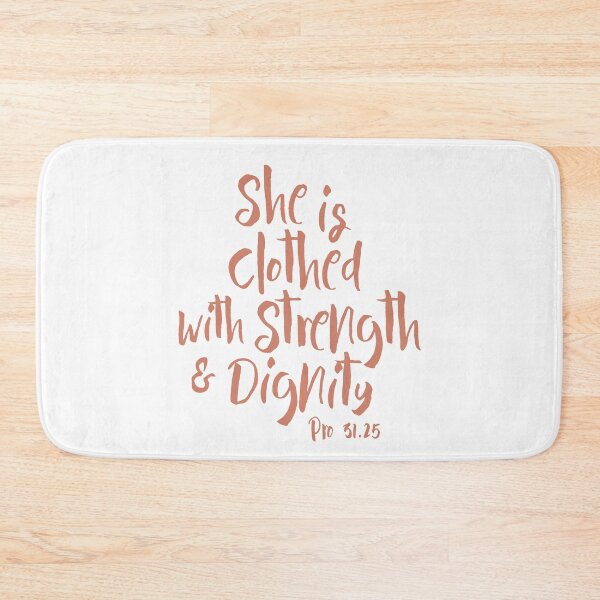 Item preview, She Is Clothed With Strength And Dignity Proverbs 31 25 Blush designed and sold by amazingjoy.