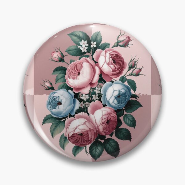 Item preview, Pink and Blue Cabbage Rose Vintage Beauty designed and sold by SloganExpress.