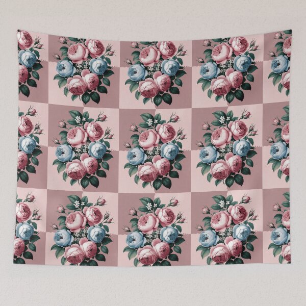 Item preview, Pink and Blue Cabbage Rose Vintage Beauty designed and sold by SloganExpress.