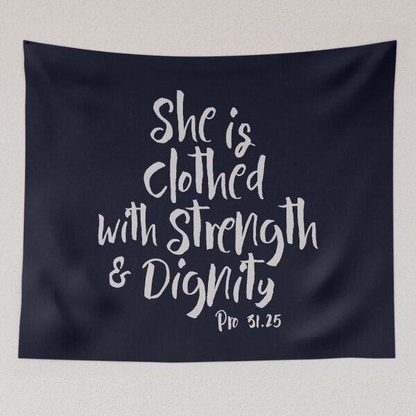 Item preview, She Is Clothed With Strength And Dignity Proverbs 31 25 Light designed and sold by amazingjoy.
