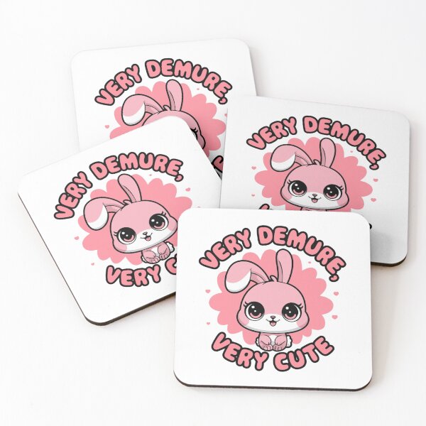 Item preview, Very Demure Very Cute Pink  Rabbit  designed and sold by Merch-Kitsune.