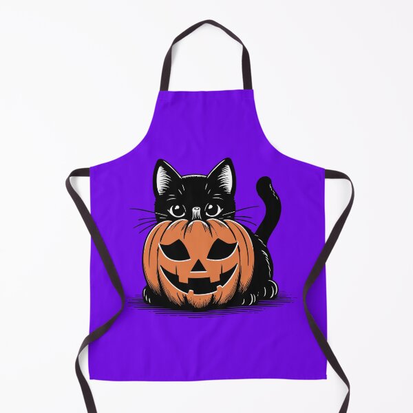 Item preview, Black Cat hiding behind a jack-o-lantern designed and sold by ArtFactoryAI.