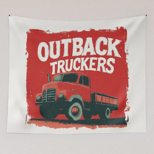 Item preview, Retro Outback Truckers Vintage Truck Art designed and sold by Retro Travel Design.