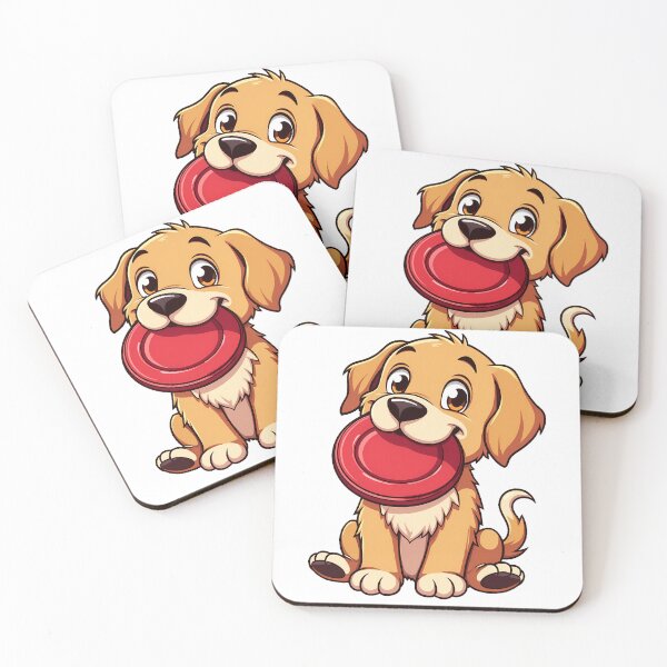 Item preview, Cute Golden Retriever Puppy with Red Frisbee designed and sold by andasanc14.