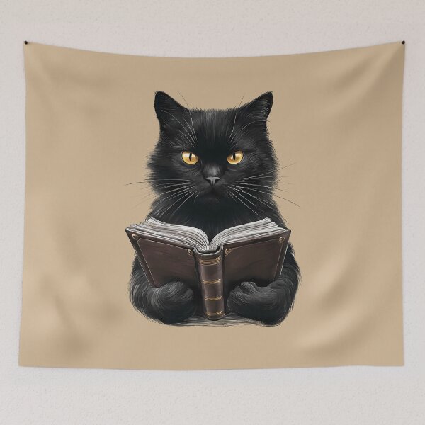 Item preview, Reading Cat designed and sold by wowwowmeow.