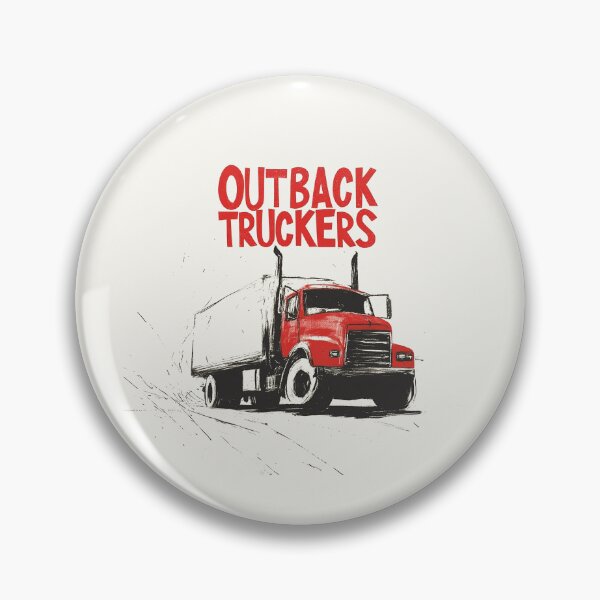 Item preview, Bold Outback Truckers Red Semi-Truck Art designed and sold by Retro Travel Design.