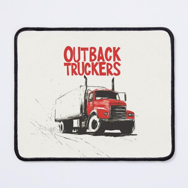 Item preview, Bold Outback Truckers Red Semi-Truck Art designed and sold by Retro Travel Design.