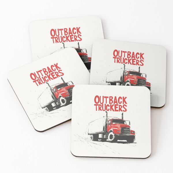 Item preview, Bold Outback Truckers Red Semi-Truck Art designed and sold by Retro Travel Design.