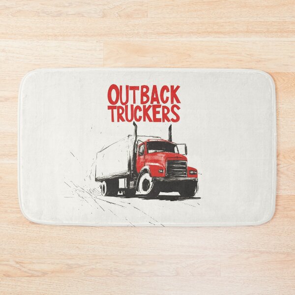 Item preview, Bold Outback Truckers Red Semi-Truck Art designed and sold by Retro Travel Design.