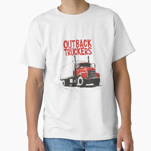 Item preview, Bold Outback Truckers Red Semi-Truck Art designed and sold by Retro Travel Design.