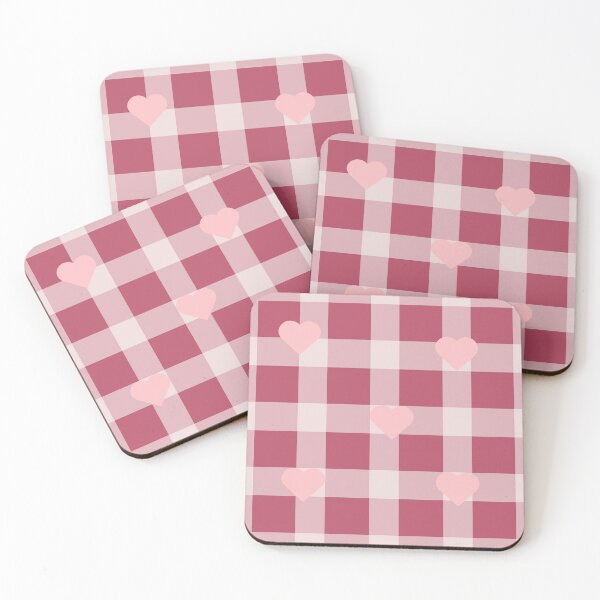 Item preview, Cherry pink plaid heart designed and sold by aliceworks.