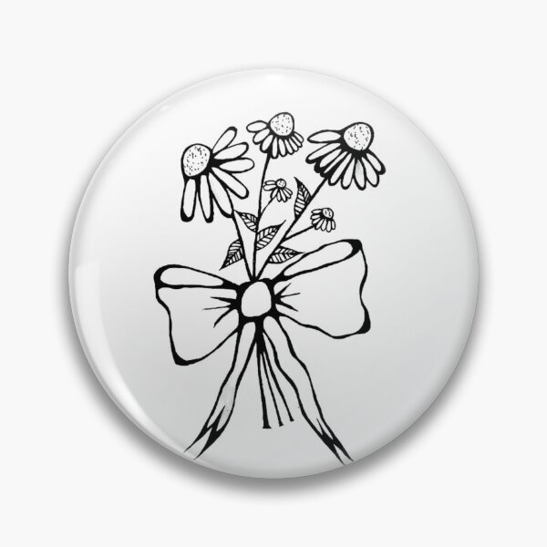 Artikelvorschau, Gänseblümchen-Blumen gehalten von Schleife Band Tattoo Stil entworfen und verkauft von KayTurtless.