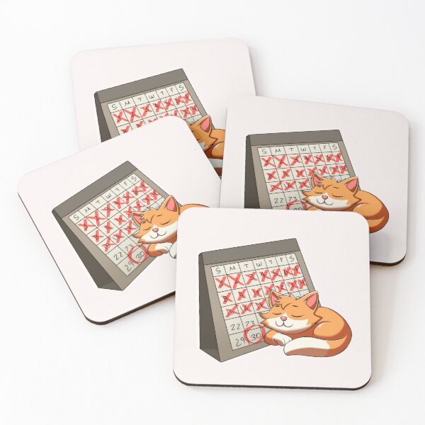 Item preview, Procrastination Calendar with Sleeping Cat designed and sold by Rawecz Studio.