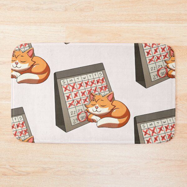 Item preview, Procrastination Calendar with Sleeping Cat designed and sold by Rawecz Studio.