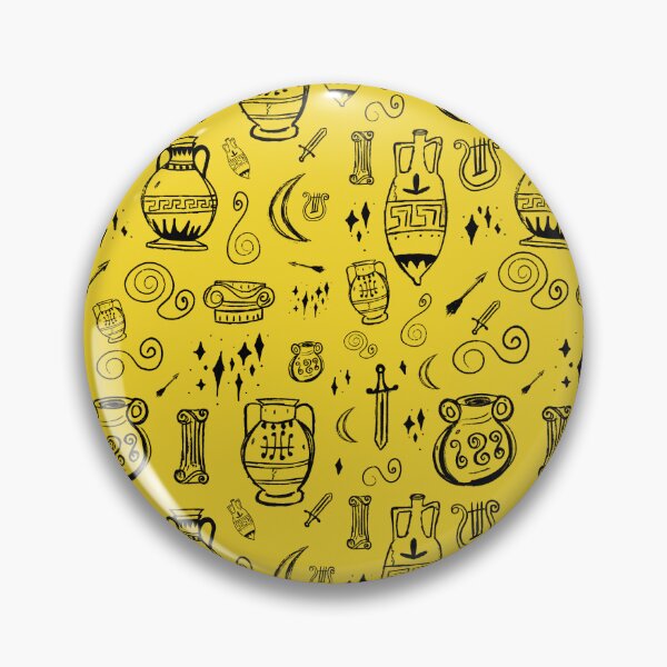Item preview, Amphora Ancient Greek Doodles Pattern gold designed and sold by iliketeas.
