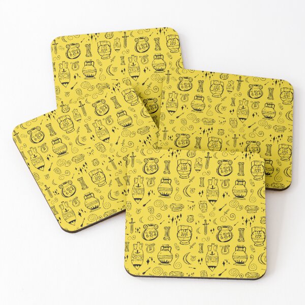 Item preview, Amphora Ancient Greek Doodles Pattern gold designed and sold by iliketeas.