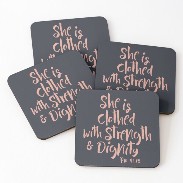 Item preview, She Is Clothed With Strength And Dignity Proverbs 31 25 Pink designed and sold by amazingjoy.
