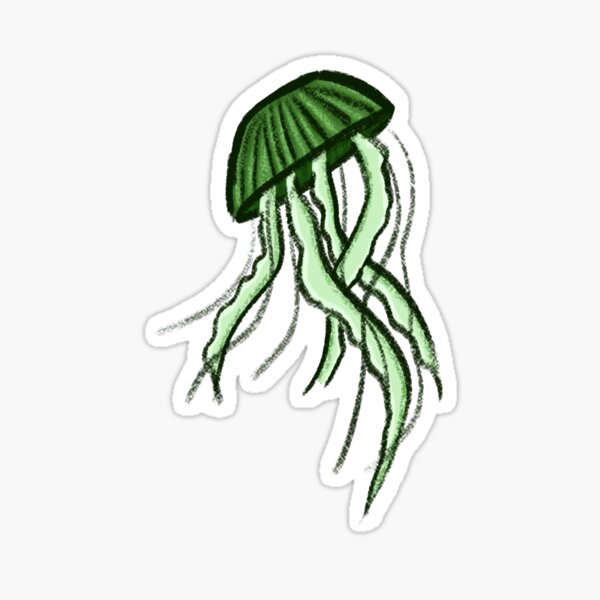 Green Compass Jelly Sticker