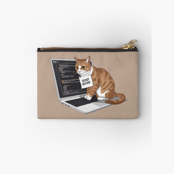 Item preview, Funny Cat Working from Home Illustration | Cat on Laptop Keyboard with 'Do Not Disturb' Sign | Cute Home Office Art designed and sold by imaginmagic.