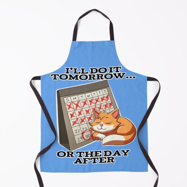 Item preview, Cat Sleeping on Calendar: "I’ll Do It Tomorrow… or the Day After" designed and sold by Rawecz Studio.