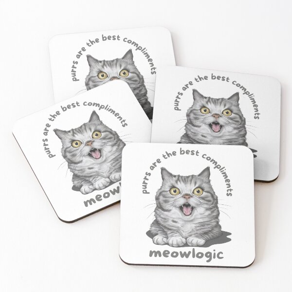 Item preview, purrs are the best compliment meowlogic cat logic  designed and sold by digilabs.