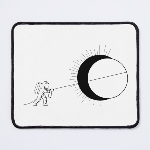 Item preview, Black Cosmic Tug-of-War: The Astronaut's Sun Eclipse designed and sold by Ojtek86.