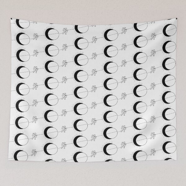 Item preview, Black Cosmic Tug-of-War: The Astronaut's Sun Eclipse designed and sold by Ojtek86.