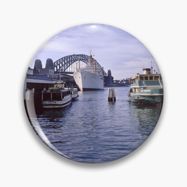 Item preview, Cruise Ship Orcades and Lady Woodward Ferry at Circular Quay - Sydney designed and sold by Made-by-Gus.