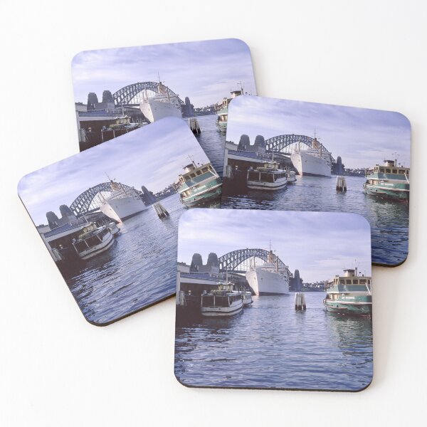 Item preview, Cruise Ship Orcades and Lady Woodward Ferry at Circular Quay - Sydney designed and sold by Made-by-Gus.
