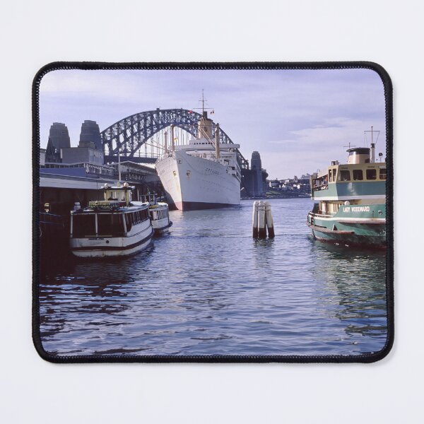 Item preview, Cruise Ship Orcades and Lady Woodward Ferry at Circular Quay - Sydney designed and sold by Made-by-Gus.