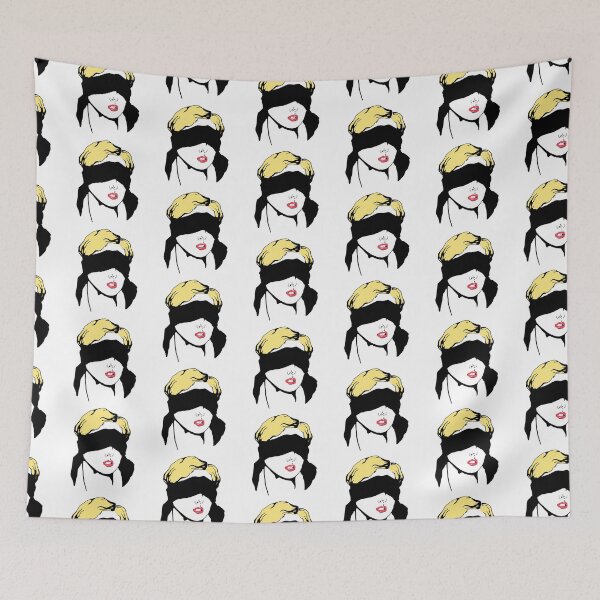 Item preview, Blonde Woman Blindfolded illustration designed and sold by Olivia Braunsteiner.