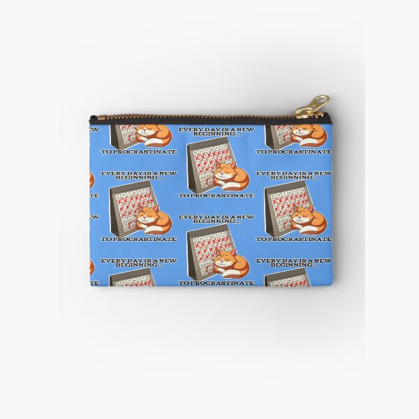 Item preview, Crossed Out Calendar with Sleeping Cat: "Every Day is a New Beginning… to Procrastinate" designed and sold by Rawecz Studio.