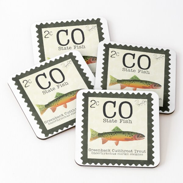 Item preview, Greenback Cutthroat Trout: Colorado State Fish Stamp designed and sold by Marguerite Artistry.