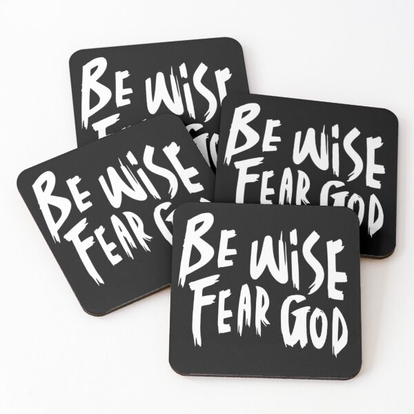 Item preview, Be Wise Fear God Christian White Paint Brush Typography designed and sold by Neeshki.