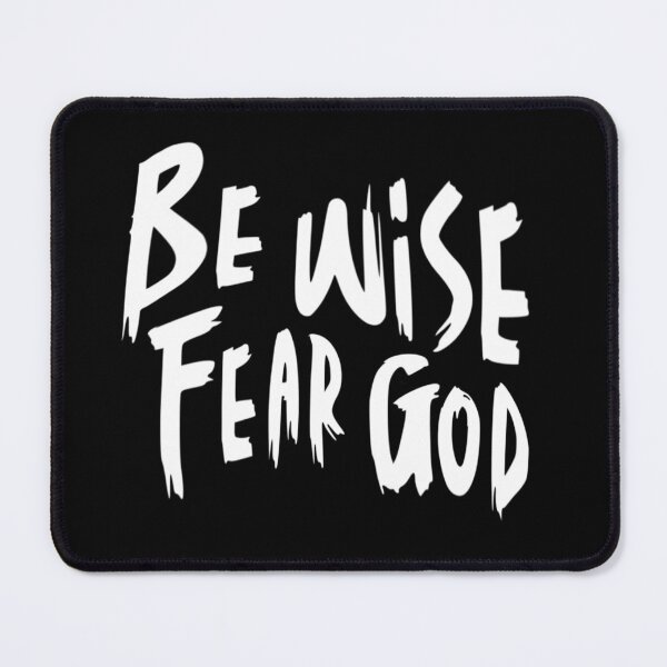 Item preview, Be Wise Fear God Christian White Paint Brush Typography designed and sold by Neeshki.