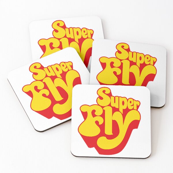 Item preview, Super Fly logo in yellow and red designed and sold by PIXEL POP DESIGNS - Beyond the Norm!.