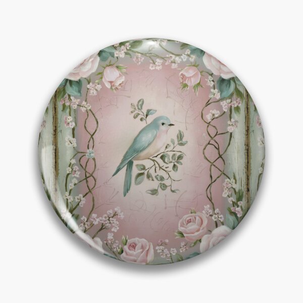 Item preview, Cabbage Rose and Bird Vintage Beauty designed and sold by SloganExpress.