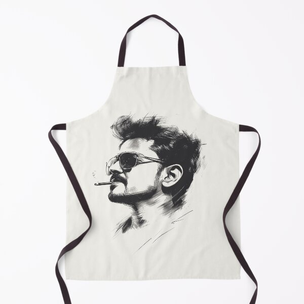 Item preview, Bold Portrait of Vijay in Dynamic Sketch Style designed and sold by Retro Travel Design.