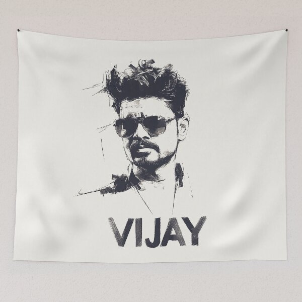 Item preview, Minimalist Portrait of Vijay in Sunglasses designed and sold by Retro Travel Design.