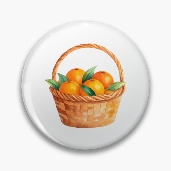 Item preview, Watercolor Basket with Fresh Orange Fruit  designed and sold by silviaol.