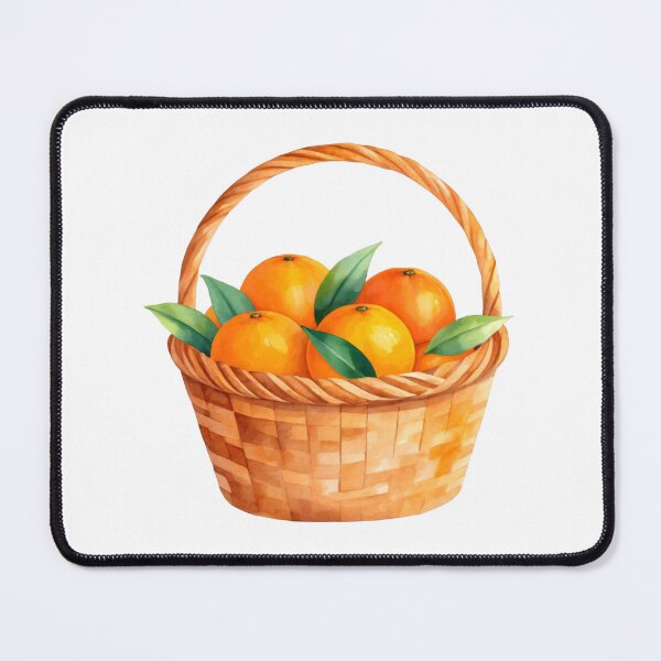 Item preview, Watercolor Basket with Fresh Orange Fruit  designed and sold by silviaol.