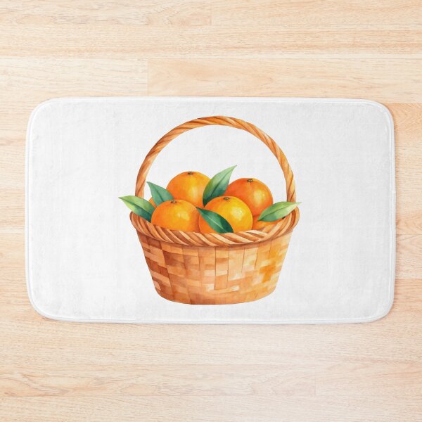 Item preview, Watercolor Basket with Fresh Orange Fruit  designed and sold by silviaol.
