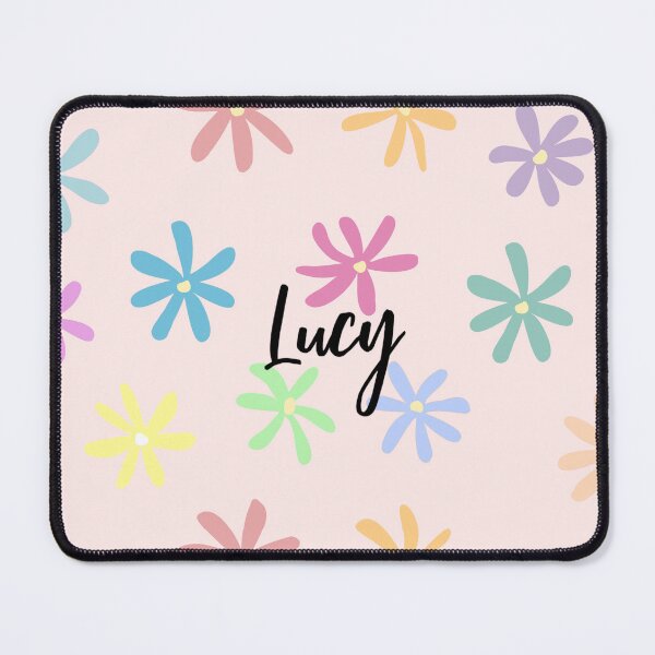 Artikelvorschau, Lucy Name mit Blumenmotiv in Pink entworfen und verkauft von ClearAndHappy.