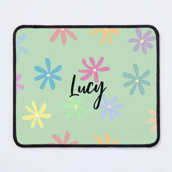 Artikelvorschau, Lucy Name mit Blumendesign Grün entworfen und verkauft von ClearAndHappy.