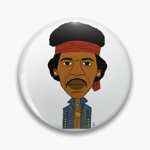 Item preview, Cartoon portrait of King of blues-rock (with scarf) designed and sold by Eric Sintès.