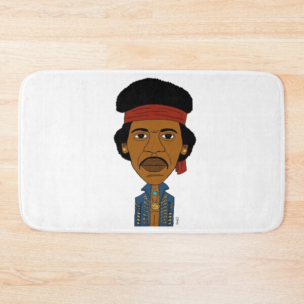 Item preview, Cartoon portrait of King of blues-rock (with scarf) designed and sold by Eric Sintès.