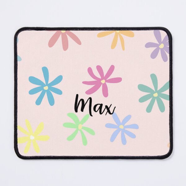Artikelvorschau, Name Max mit Blumenmotiv Pink entworfen und verkauft von ClearAndHappy.