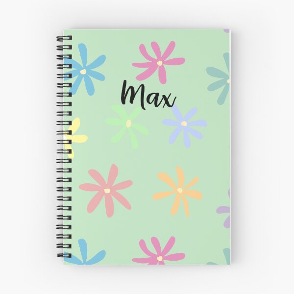 Item preview, Nombre Max con diseño de flores en color verde designed and sold by ClearAndHappy.